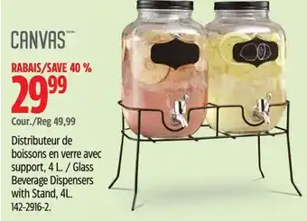 Canadian Tire Mason lass Beverage Dispensers with Stand offer