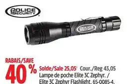 Canadian Tire Police Security Elite 3C Zephyr Flashlight offer