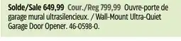Canadian Tire Chamberlain Wall-Mount Ultra-Quiet Garage Door Opener offer