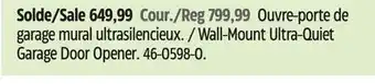 Canadian Tire Chamberlain Wall-Mount Ultra-Quiet Garage Door Opener offer