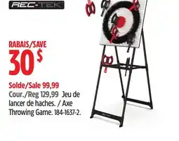 Canadian Tire Axe Throwing Game offer