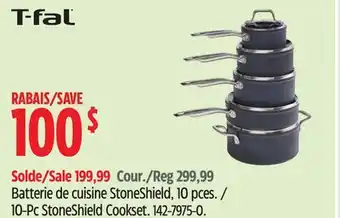 Canadian Tire T-fal 10-Pc StoneShield Cookset offer