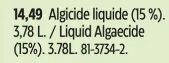 Canadian Tire Aquarius Liquid Algaecide (15%) offer