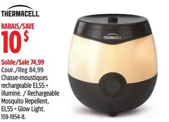 Canadian Tire Thermacell Rechargeable Mosquito Repellent, EL55 + Glow Light offer