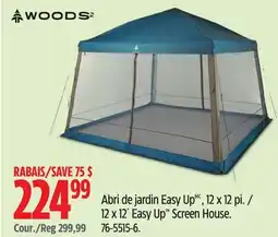 Canadian Tire Woods 12 x 12´ Easy Up Screen House offer