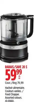 Canadian Tire Kitchenaid Food Chopper. Assorted colours offer