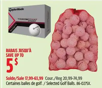 Canadian Tire Selected Golf Balls offer