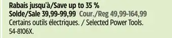 Canadian Tire Mastercraft Selected Power Tools offer