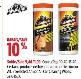 Canadian Tire Armor-all Selected Armor All Car Cleaning Wipes offer