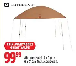 Canadian Tire Outbound 9 x 9´ Sun Shelter offer