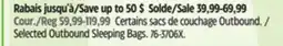 Canadian Tire Selected Outbound Sleeping Bags offer