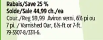 Canadian Tire Invincible Marine Varnished Oar offer