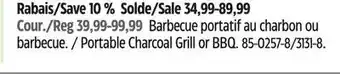 Canadian Tire MASTER Chef Portable Charcoal Grill or BBQ offer