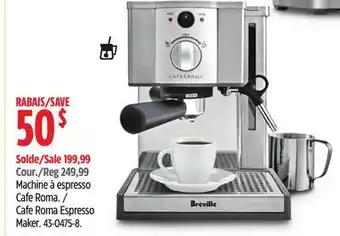 Canadian Tire Breville Cafe Roma Espresso Maker offer
