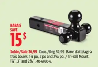 Canadian Tire Motomaster Tri-Ball Mount offer