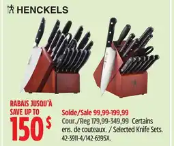 Canadian Tire Henckels Selected Knife Sets offer