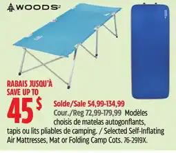 Canadian Tire Selected Self-Inflating Air Mattresses, Mat or Folding Camp Cots offer