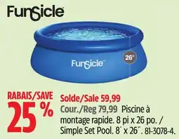 Canadian Tire Funsicle Simple Set Pool offer