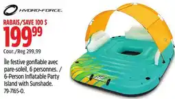 Canadian Tire Hydroforce 6-Person Inflatable Party Island with Sunshade offer