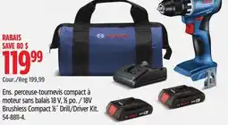 Canadian Tire Bosch 18V Brushless Compact 1⁄2˝ Drill/Driver Kit offer