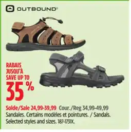 Canadian Tire Sandals. Selected styles and sizes offer