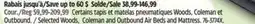Canadian Tire Coleman Selected Woods, Coleman and Outbound Air Beds and Mattress offer