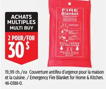 Canadian Tire Emergency Fire Blanket for Home & Kitchen offer