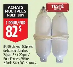 Canadian Tire Dock-edge Boat Fenders, White, 2-Pack. 51⁄2 x 20˝ offer