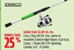 Canadian Tire Zebco Roam 30 2-Pc Spinning Combo offer