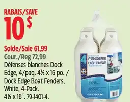 Canadian Tire Dock Edge Boat Fenders, White offer