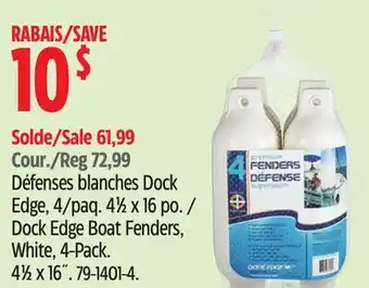 Canadian Tire Dock Edge Boat Fenders, White offer