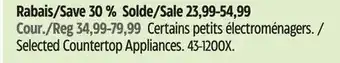 Canadian Tire MASTER Chef Selected Countertop Appliances offer