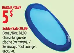 Canadian Tire Swimways Pool Lounger offer