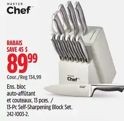 Canadian Tire Master Chef 13-Pc Self-Sharpening Block Set offer