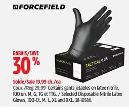 Canadian Tire Forcefield Selected Disposable Nitrile Latex Gloves, 100-Ct offer