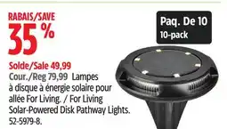 Canadian Tire For Living Solar-Powered Disk Pathway Lights offer