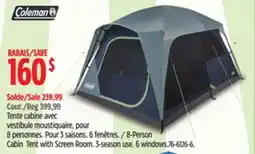 Canadian Tire 8-Person Cabin Tent with Screen Room. 3-season use. 6 windows offer