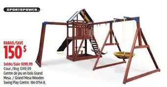 Canadian Tire Sportspower Grand Mesa Wooden Swing Play Centre offer