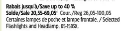 Canadian Tire Police Security Selected Flashlights and Headlamp offer