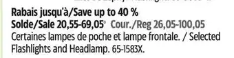 Canadian Tire Police Security Selected Flashlights and Headlamp offer