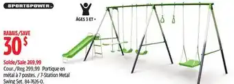 Canadian Tire 7-Station Metal Swing Set offer