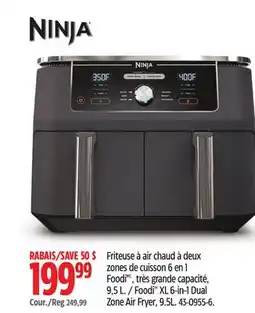 Canadian Tire Foodi XL 6-in-1 Dual Zone Air Fryer, 9.5L offer