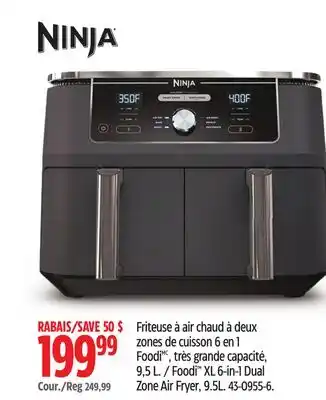 Canadian Tire Foodi XL 6-in-1 Dual Zone Air Fryer, 9.5L offer