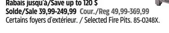Canadian Tire For Living Selected Fire Pits offer