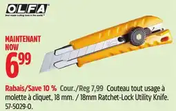 Canadian Tire Olfa 18mm Ratchet-Lock Utility Knife offer