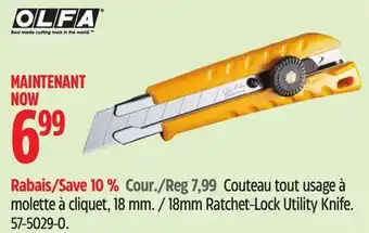 Canadian Tire Olfa 18mm Ratchet-Lock Utility Knife offer