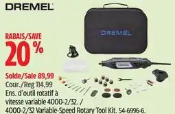 Canadian Tire Dremel 4000-2/32 Variable-Speed Rotary Tool Kit offer
