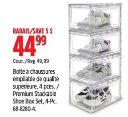 Canadian Tire Premium Stackable Shoe Box Set, 4-Pc offer
