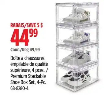 Canadian Tire Premium Stackable Shoe Box Set, 4-Pc offer