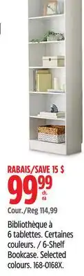 Canadian Tire 6-Shelf Bookcase. Selected colours offer